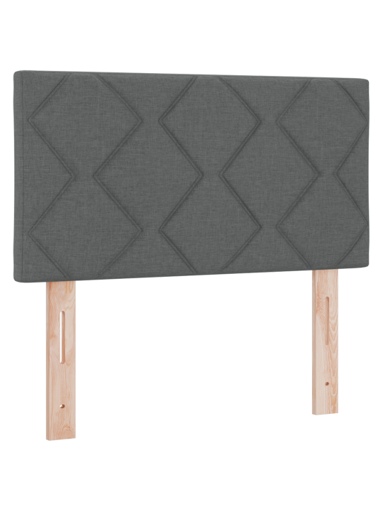 Kastē iekļauta gulta ar matraci tumši pelēks 120x200 cm audums