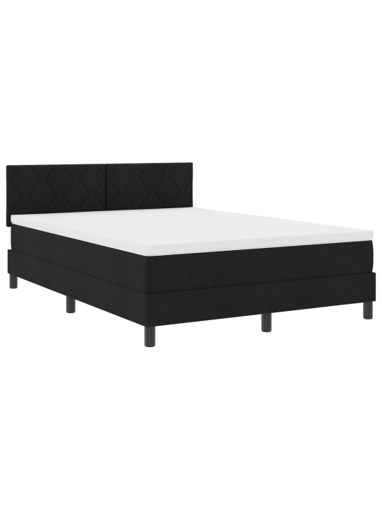 Kaste ar matraci melnā 140x190 cm audums