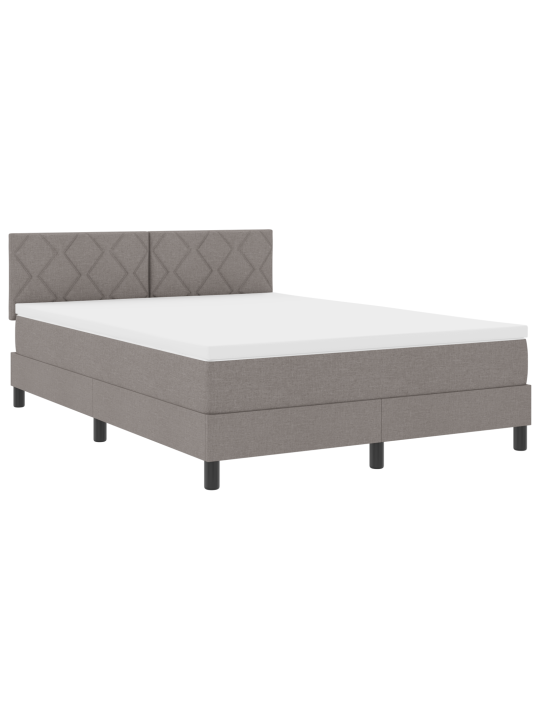 Boksēšanas gulta ar matraci taupe 140x190 cm audums
