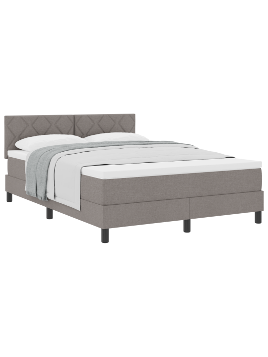 Boksēšanas gulta ar matraci taupe 140x190 cm audums