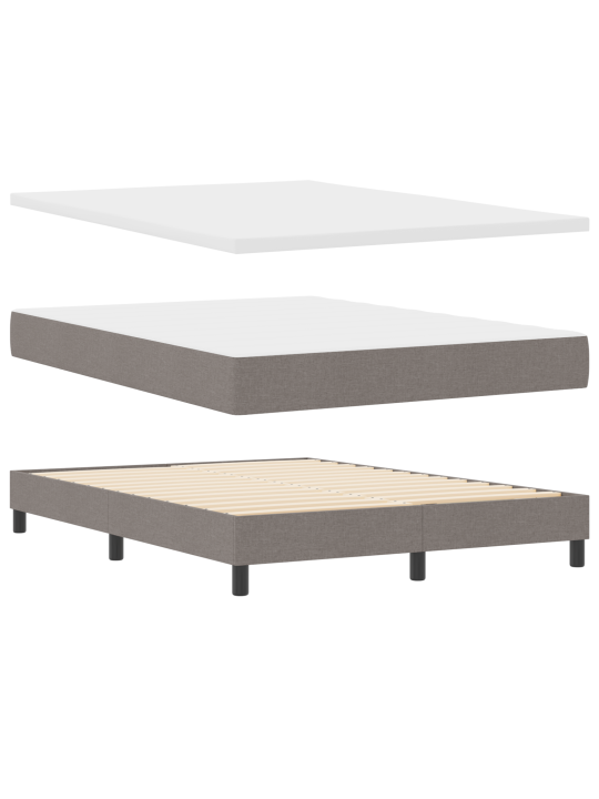 Gultas pamatne ar matraci Taupe 140x200 cm Audums