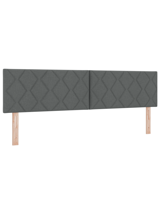 Kastes atsperu gulta ar matraci tumši pelēks 180x200 cm audums