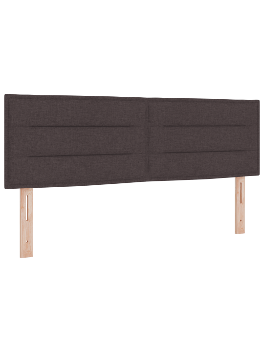 Kastītes atsperu gulta ar matraci, tumši brūna 140x190 cm audums