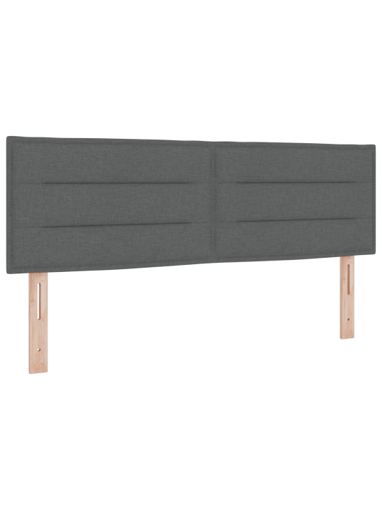 Kastītes gulta ar matraci tumši pelēka 140x200 cm audums