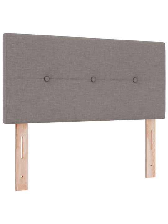 Kastīšu gulta ar matraci pelēkbrūnā 90x190 cm audums