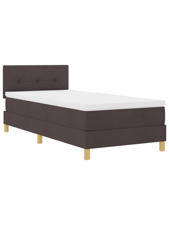 Kaste gulta ar matraci tumši brūna 100x200 cm audums