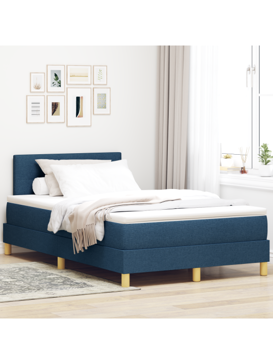 Kastveida gulta ar matraci zila 120x200 cm audums