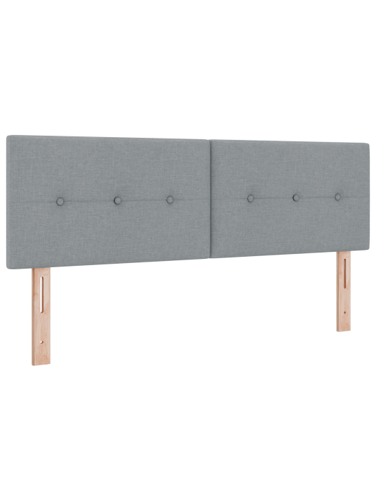 Kaste gulta ar matrača gaiši pelēks 140x190 cm audums
