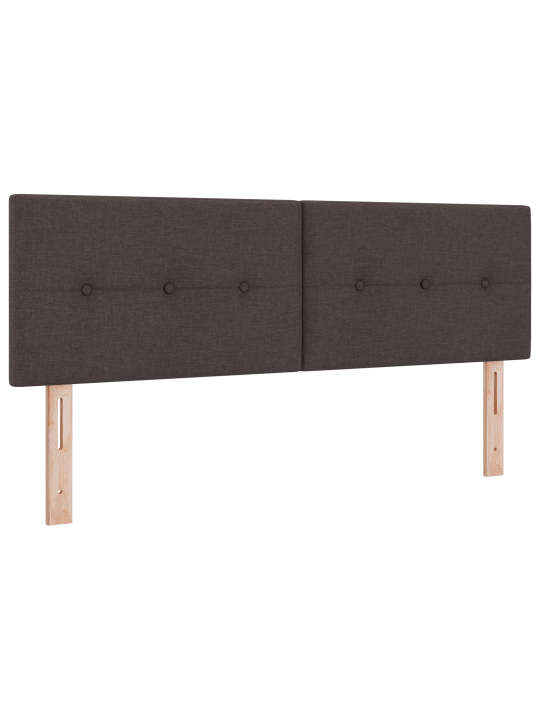 Kastītes gulta ar matraci tumši brūna 160x200 cm audums