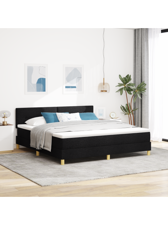 Pavasara gulta ar matraci melnā krāsā 180x200 cm audumā