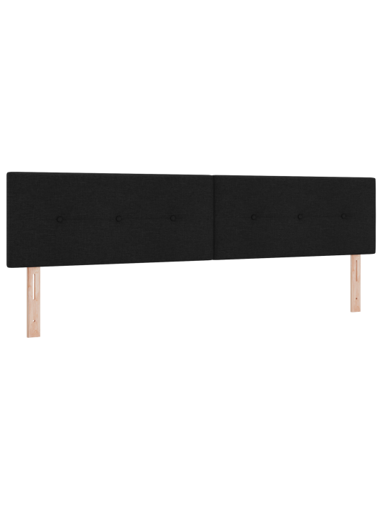 Kastītes gulta ar matraci melna 200x200 cm audums