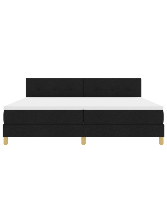 Kastītes gulta ar matraci melna 200x200 cm audums