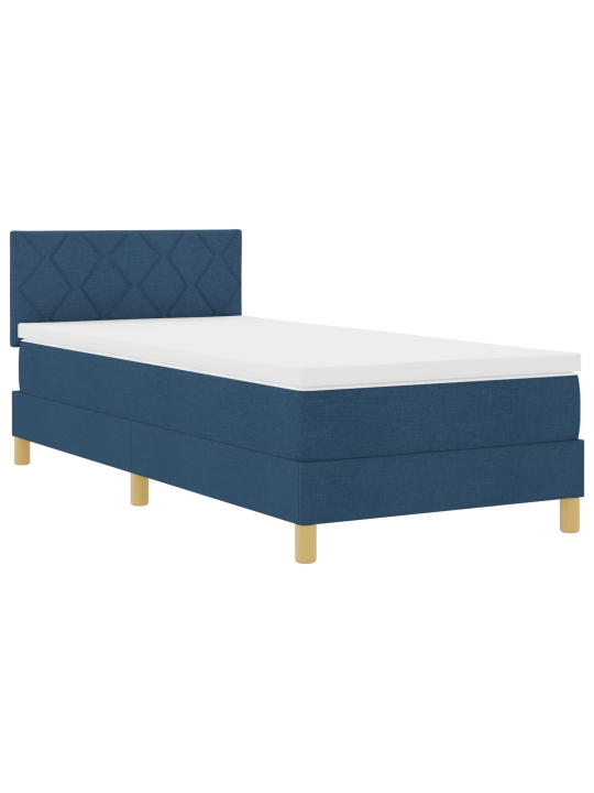 Gultas sistēma ar matraci zils 90x190 cm audums