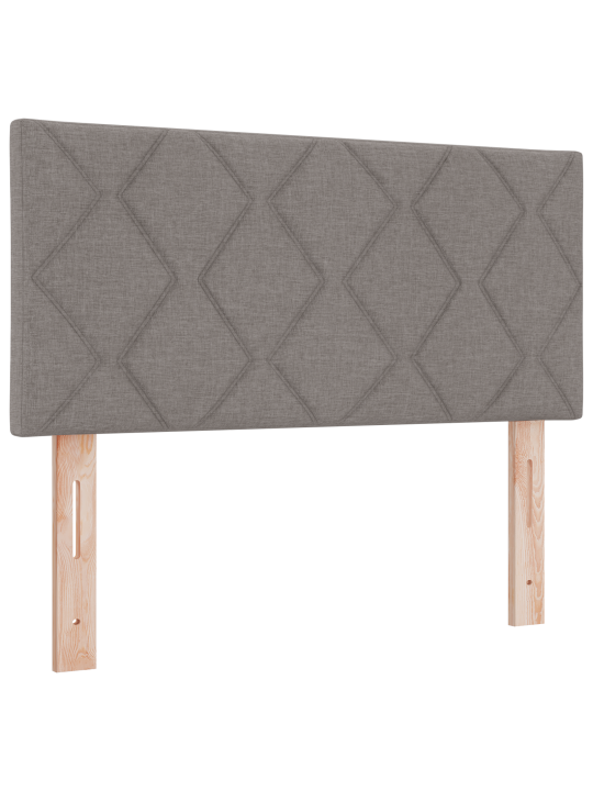 Kastes atsperu gulta ar matraci pelēkbrūns 100x200 cm audums