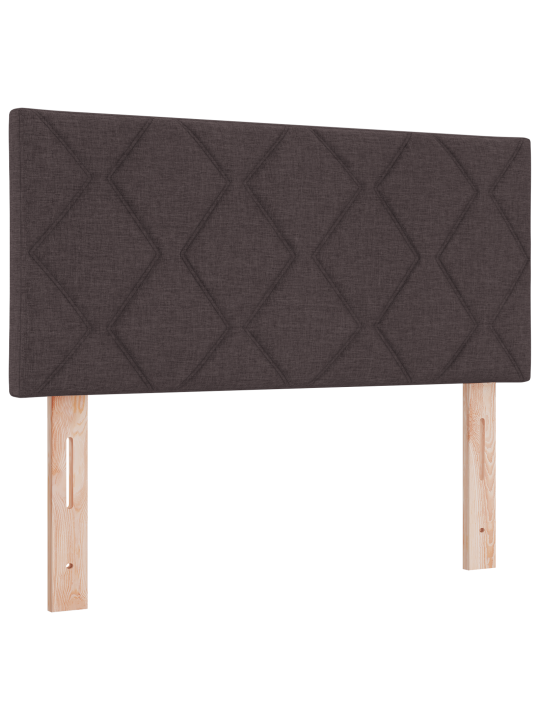 Kastes atsperu gulta ar matraci tumši brūnā krāsā 120x200 cm audums
