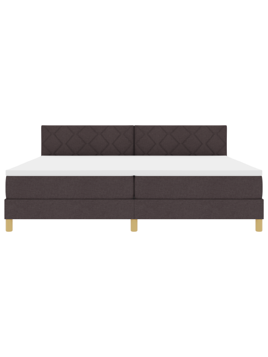 Kaste spožs gulta ar matraci tumšbrūnā krāsā 200x200 cm audums