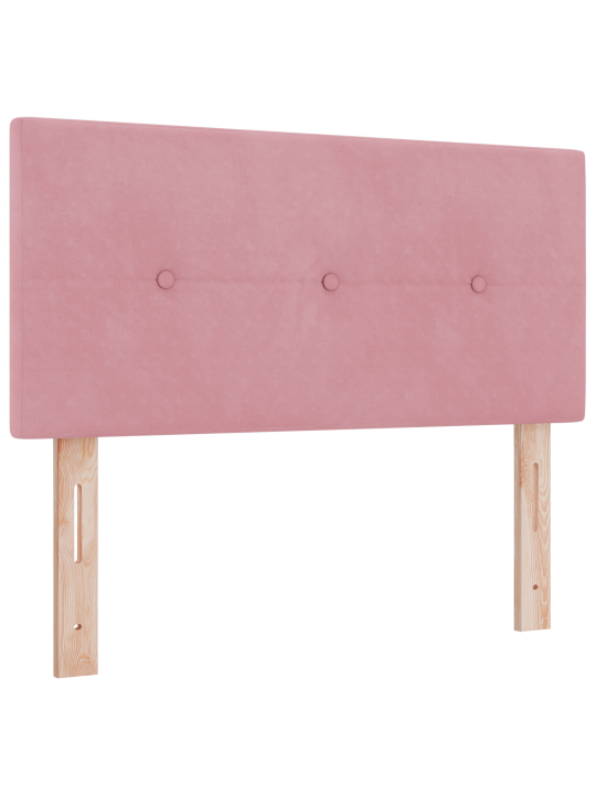 Boksa gulta ar matraci rozā 80x200 cm samts