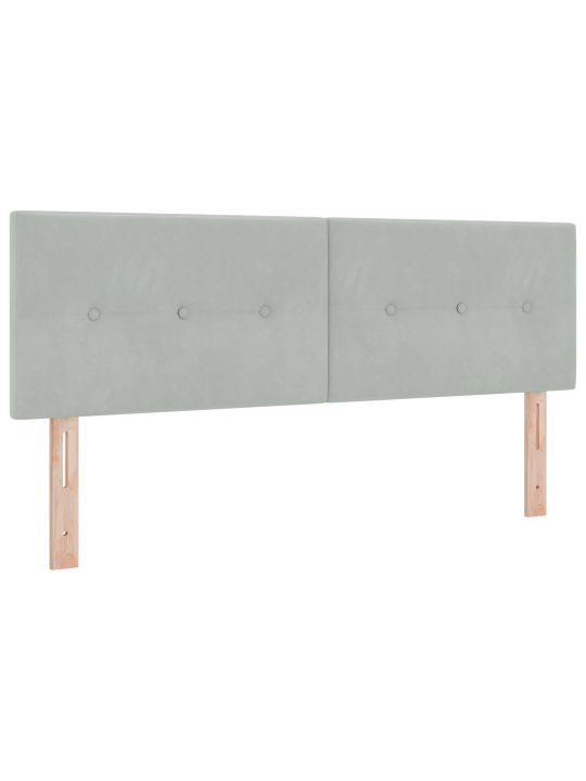 Pilsētas gultas ar matraci gaiši pelēks 140x190 cm velvet