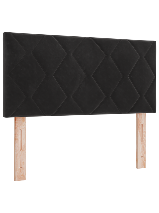 Gultas pamatne ar matraci Melna 90x200 cm Samts