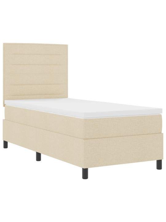 Kastes atsperu gulta ar matraci Bēša 90x200 cm Audums