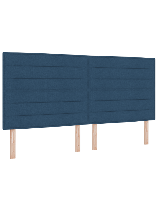 Kastes atspere gulta ar matraci zila 200x200 cm audums
