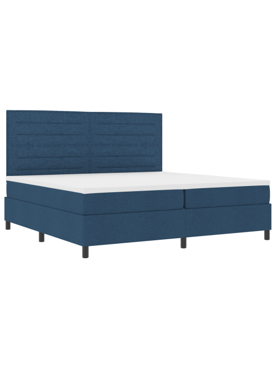 Kastes atspere gulta ar matraci zila 200x200 cm audums