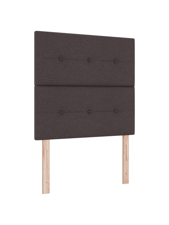 Kastītes atsperu gulta ar matraci tumši brūna 80x200 cm audums