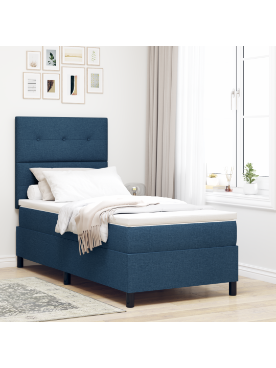 Kastes gulta ar matraci zila 100x200 cm audums
