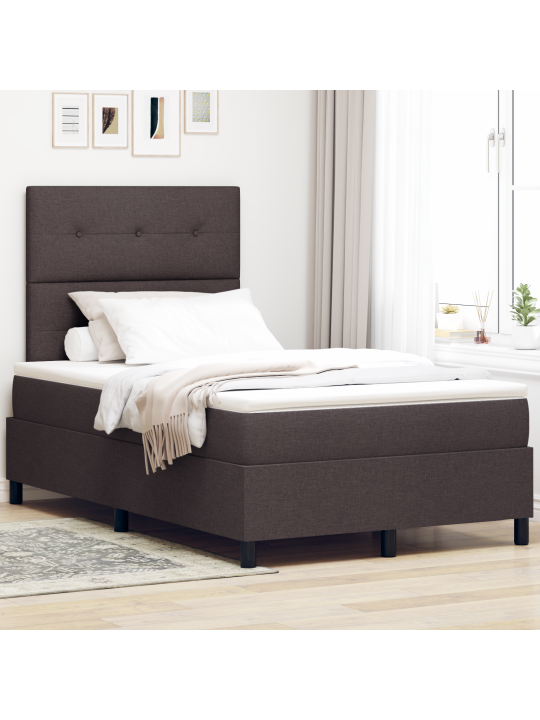 Kaste matrača gulta ar matraci tumši brūna 120x200 cm audums
