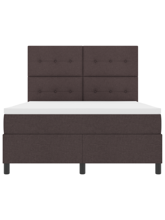 Kaste Pavasara Gulta ar Matraci Tumši Brūna 140x190 cm Audums