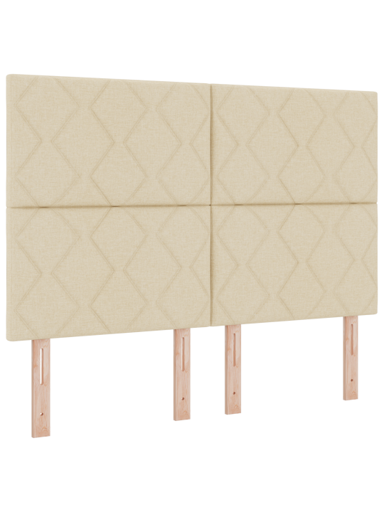 Gultas rāmis ar matraci kremveida 140x200 cm audums