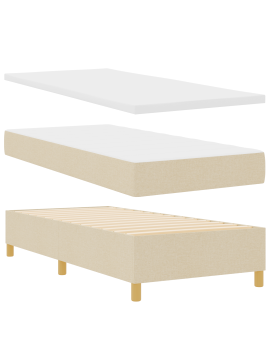 Kaste pavasara gulta ar matraci Krēmkrāsas 90x200 cm Audums