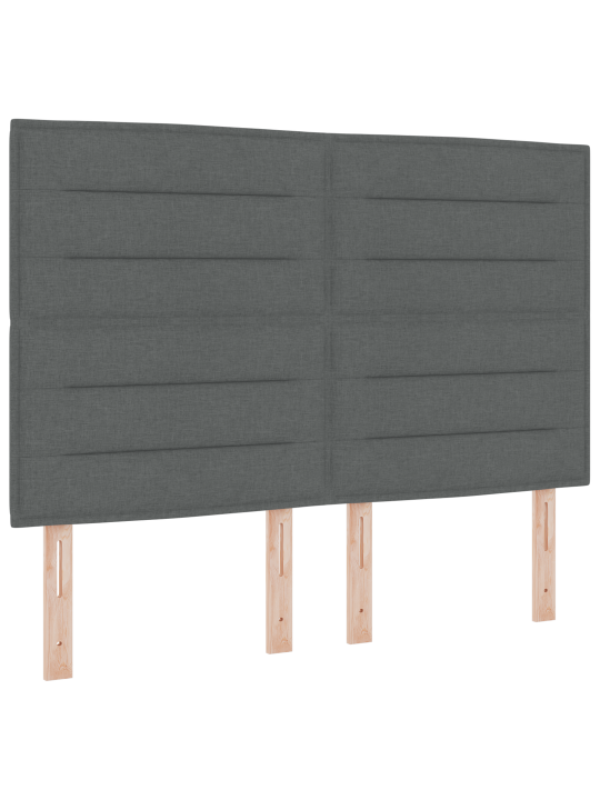 Kontinentālā gulta ar matraci Tumši pelēka 160x200 cm Audums