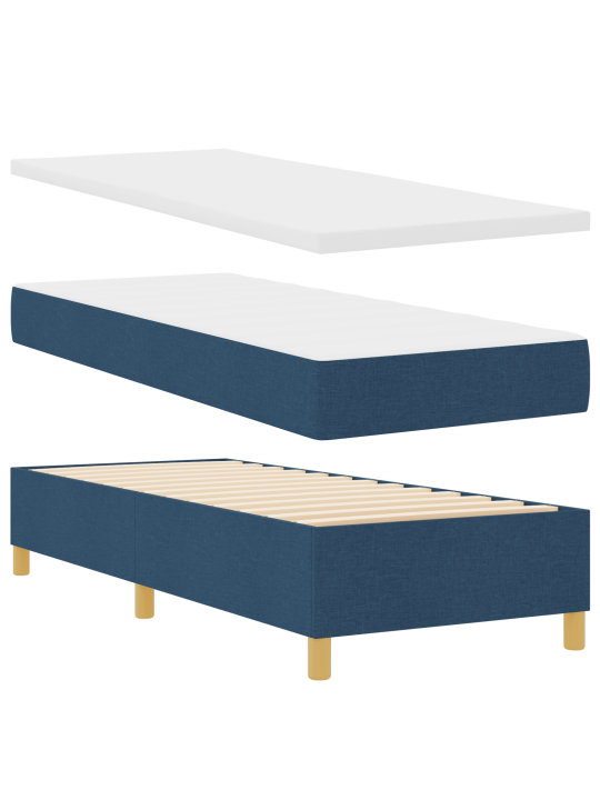 Kastveida gulta ar matraci zila 80x200 cm audums