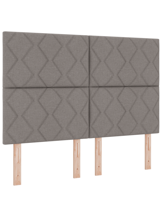 Pelēkbrūns gultas rāmis ar matraci 140x190 cm audums