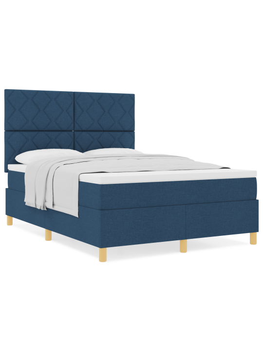 Kaste pavasara gulta ar matraci zila 140x190 cm audums