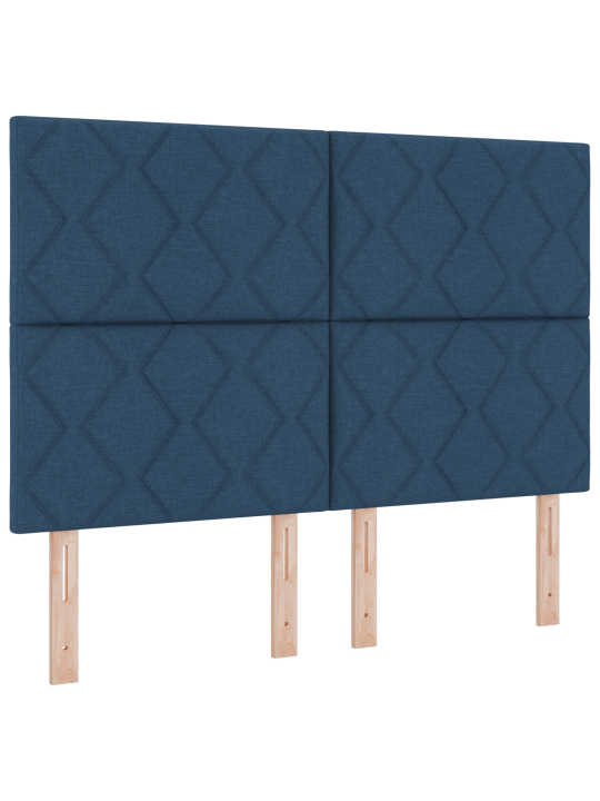 Kaste pavasara gulta ar matraci zila 140x190 cm audums