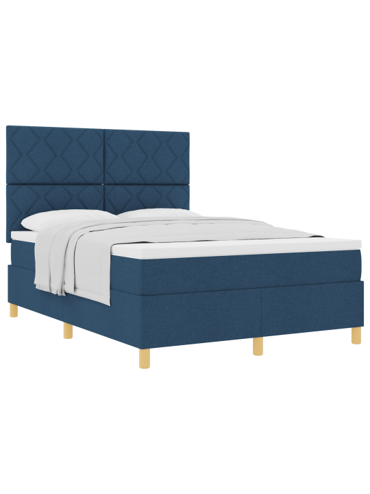 Kaste pavasara gulta ar matraci zila 140x190 cm audums