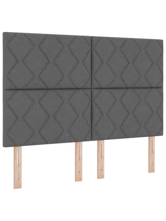 Kastes gultna ar matraci tumši pelēka 160x200 cm audums