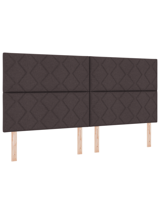 Kastes gulta ar matraci Tumši brūnā 200x200 cm Audums