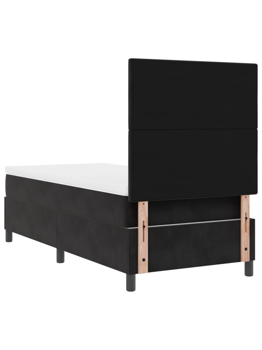 Kaste gultas ar matraču melna 80x200 cm samts