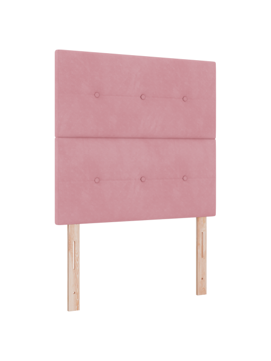 Gultas pārsedze ar matraci rozā 80x200 cm samtā