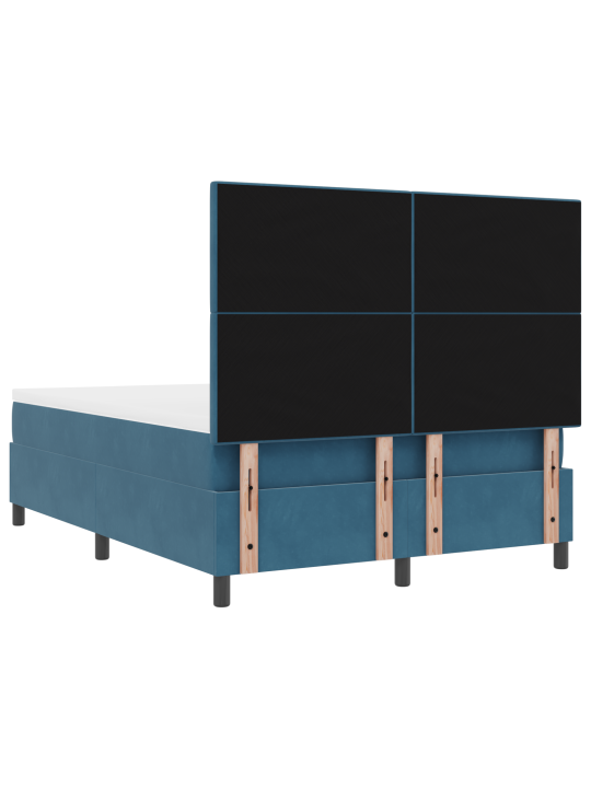 Kaste pavasara gulta ar matrača tumši zila 140x200 cm samts