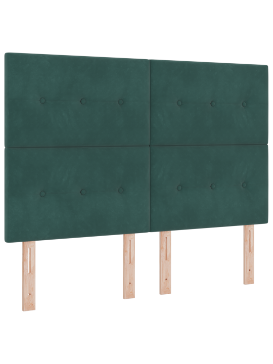 Kaste atsperu gulta ar matraci tumši zaļā 160x200 cm samts