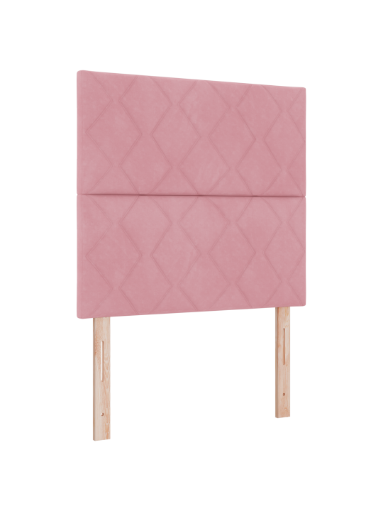 Gultas rāmja gultas ar matraci rozā 100x200 cm samts
