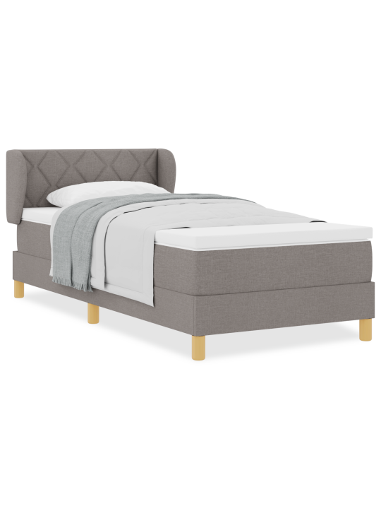 Kontinentālā gulta ar matraci Taupe 100x200 cm audums