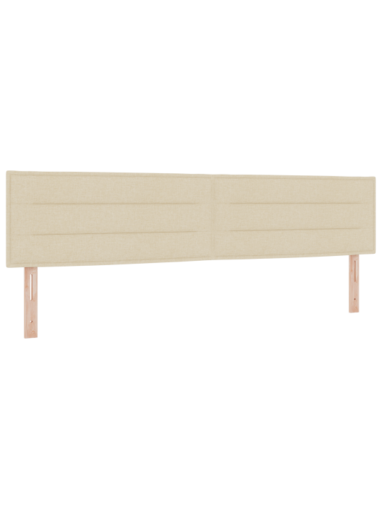 Kastītes atsperu gulta ar matraci krēmkrāsas 200x200 cm audums