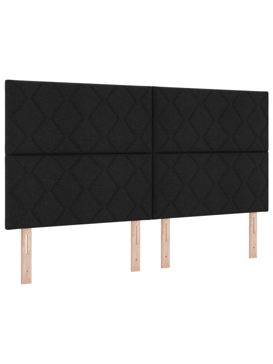 Apslāpēšanas gulta ar matraci un led, melna, 180x200 cm, audums
