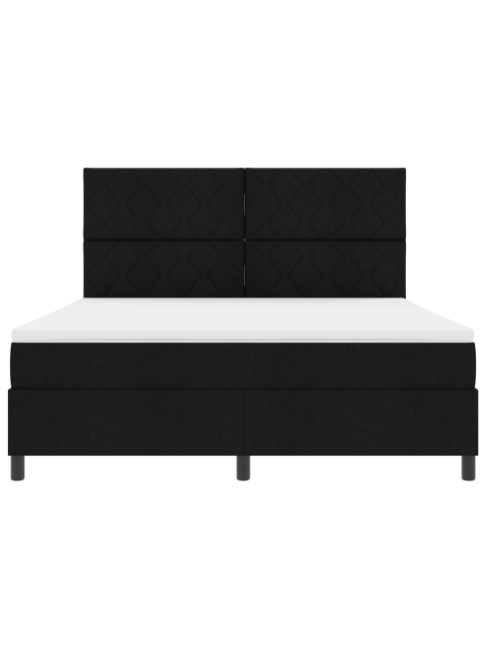 Apslāpēšanas gulta ar matraci un led, melna, 180x200 cm, audums