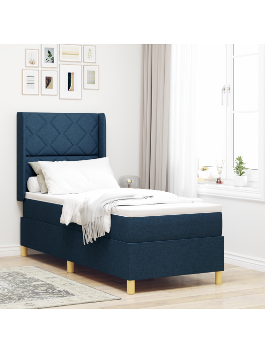 Kontinentālā gulta matraci & LED zila 80x200 cm audums
